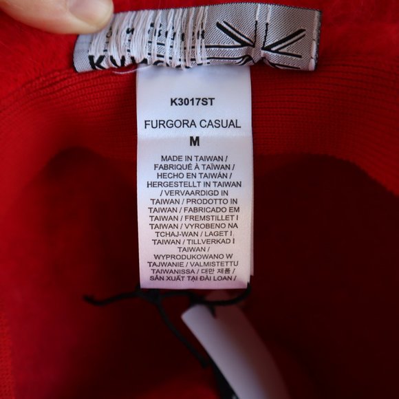 NWT Kangol Furgora Casual Scarlet Red Unisex Bucket Hat, Size Medium - Picture 10 of 10